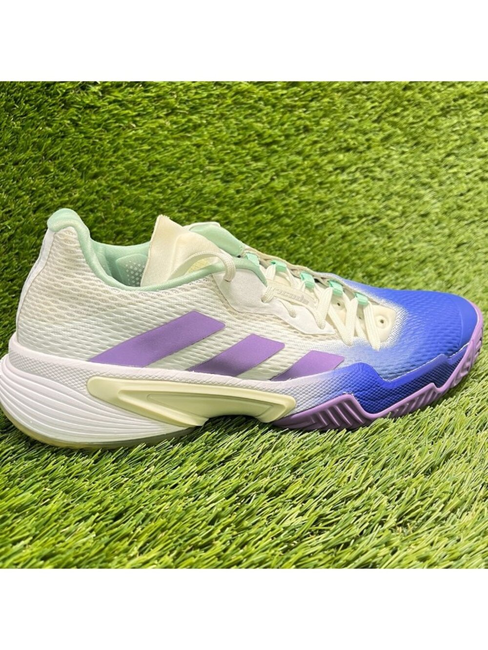 Adidas Barricade Low Womens Size 8 Blue White Running Tennis Shoes Sneakers